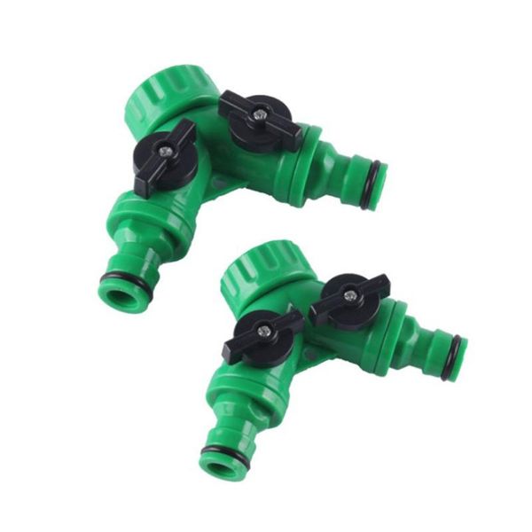 

watering equipments 2-way y type g3 / 4 " garden water pipe outlet quick connector with switch drip irrigation system valve adapter