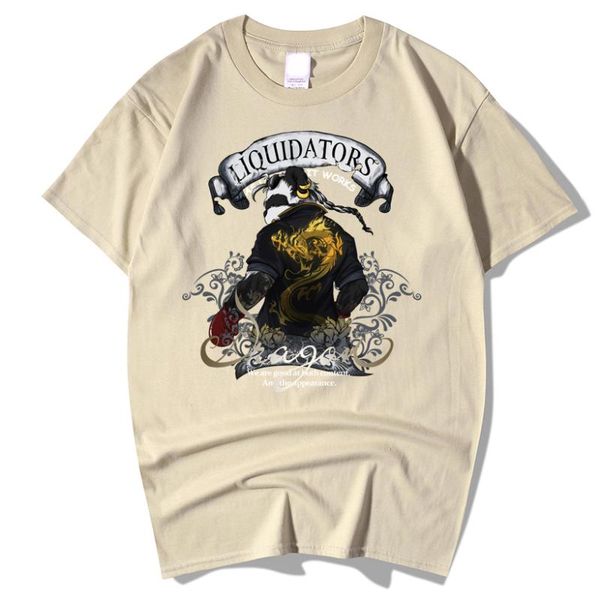 

men's t-shirts 2021 summer 100% cotton cartoon panda printing t shirt men causal o-neck basic t-shirt male classical, White;black