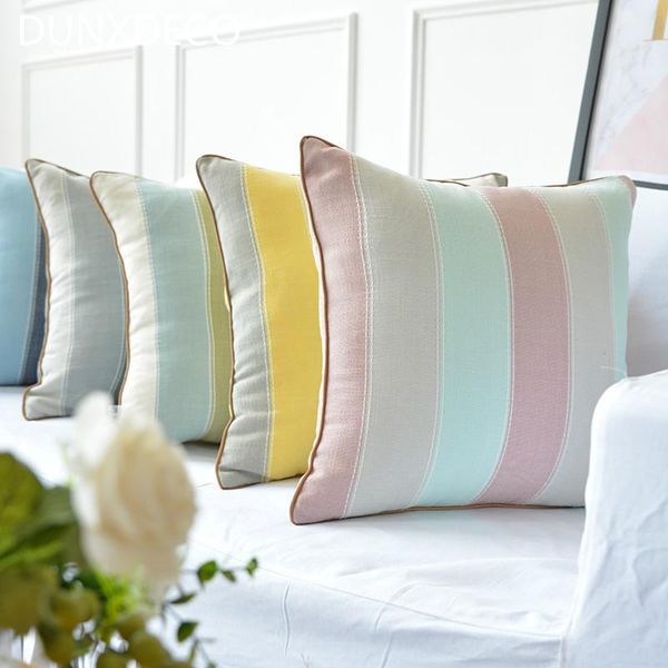 

dunxdeco cushion cover decorative pillow case fresh modern nordic artistic simple stripe coussin sofa chair bedding decoration