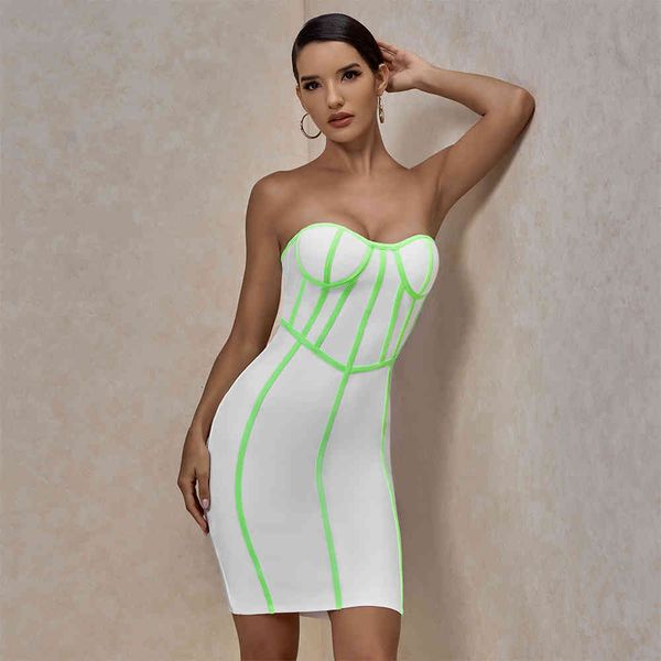 

dresses occupational green lemon strapless dress arrival of mini bandage women bodycon party club 5rgx, Black;gray