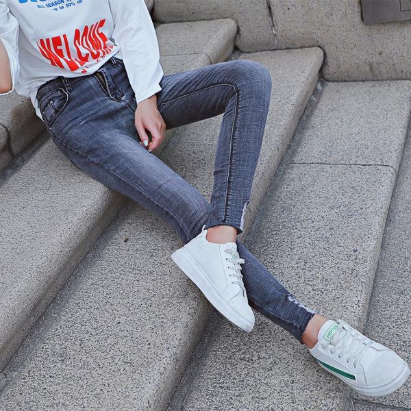

women's jeans skinny woman fashion slim elastic high waist trousers for women autumn casual pencil pants plus size, Blue