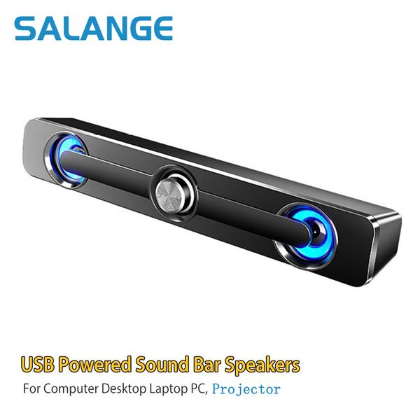 Salange Sound Bluetooth USB Wired Bar Stereo Proiettore PC Laptop Telefono Computer Altoparlante Aux da 3,5 mm