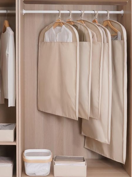 

clothing & wardrobe storage dustproof cotton linen cover bag dust clothes protector garment suit coat home