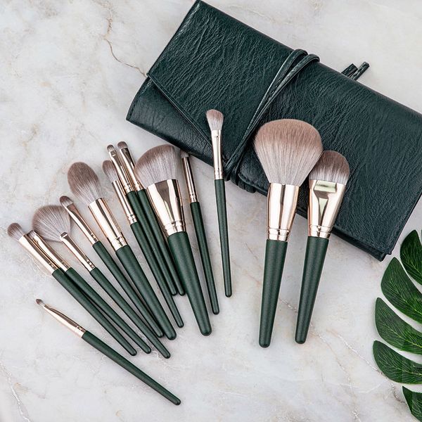 

14Pcs set Makeup Brushes Foundation Powder brush Blush Eyeshadow Concealer Contour Highlight Lip Blending Eye Make Up Brush With Bag Cosmetics Beauty Tool