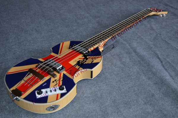 

4 strings hofner electric guitar bass body maple flame maple