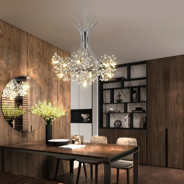 

chandelier lighting nordic restaurant modern clothing store bedroom lamps 96v-220v living room crystal chandeliers