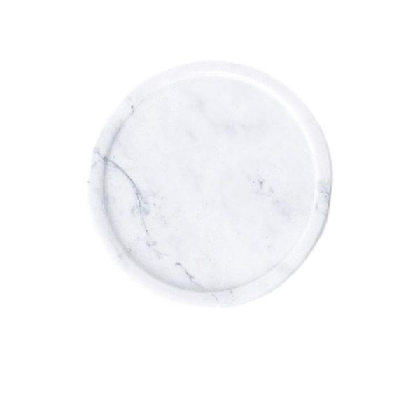 

bath accessory set natural marble ring jewelry dish decorative trinket tray dessert plate wedding accessories gift (grayish white)