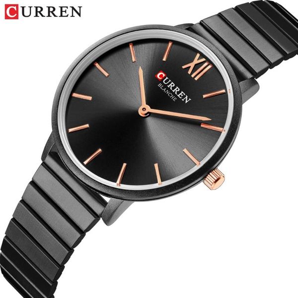 

wristwatches curren 2021 women luxury black steel waterproof quartz watch brand watches fashion ladies clock relogio feminino, Slivery;brown