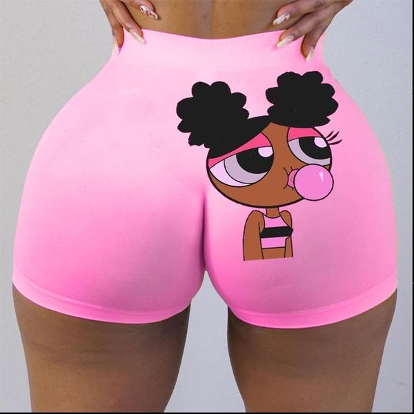 

women short sell printing sports leisure mid high waist plus size gusher snack shorts drop, White;black