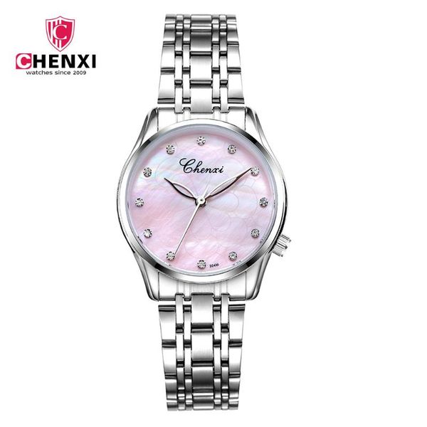 

authentic women watch 30m waterproof stainless steel wristwatch female quartz dress ladies watches gift conch clock a3519 wristwatches, Slivery;brown