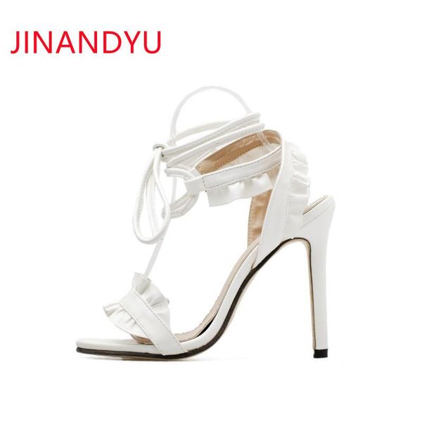 

sandals size 43 women pumps dress shoes lace up high heels white for ladies outdoor leather, Black