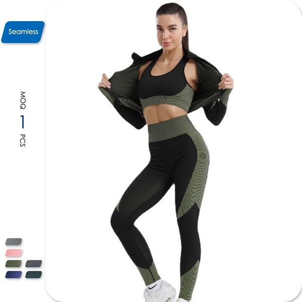 

2021 yoga women's lulu bra breathable tight seamless fitness long sleeve running suit, Gray