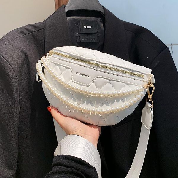 

waist bags solid color chain small fanny designer packs for women 2021 summer fashion female phone purses ladies chest
