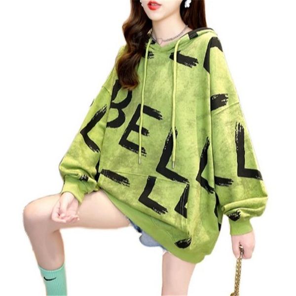 

women's t-shirt extra size loose hooded thin hoodie for women 2021 coat instagram trend t, White