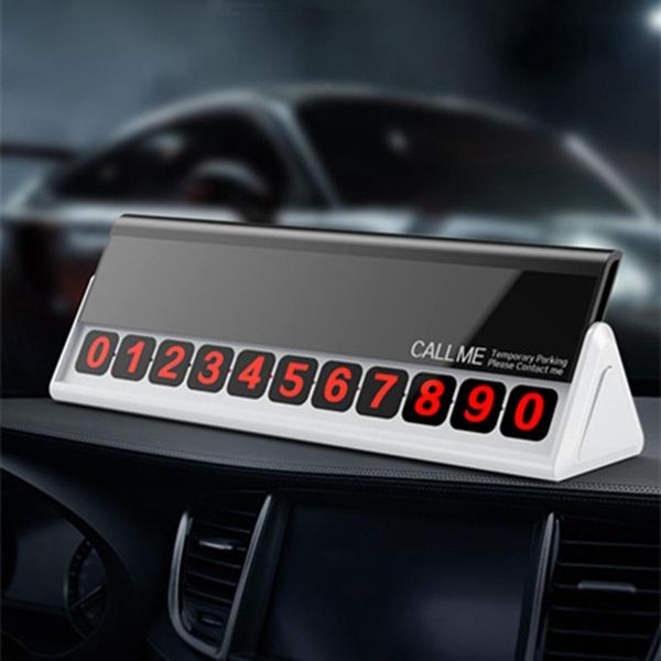 

hidden car parking card luminous phone number plate sticker night light in temporary scar-styling automobile accessories cell mounts & h