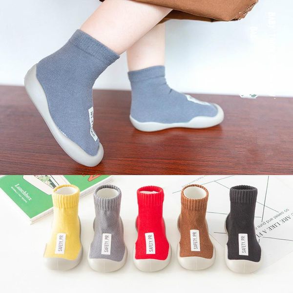 

baby shoes girls socks infant boys first walkers anti-slip toddler kids soft rubber sole shoe knit booties