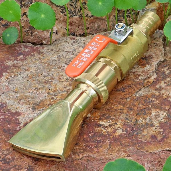 

all copper 6 points by one inch universal fan nozzle with valve, agricultural irrigation water gun watering equipments