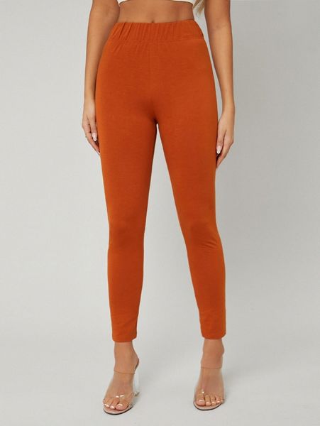 

solid high-rise leggings k7wn#, Black