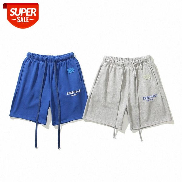 

fog drawstring youth shorts men and women couples beach five-point pants #6t5t, Black