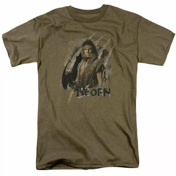 

the hobbit beorn t shirt mens licensed fantasy movie tee safari green, White;black