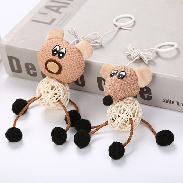 

cat toys 1pcs linen toy rattan ball mouse pet katten for kittens