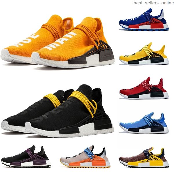 

wholesale discount pharrell williams human race running shoes bbc green plaid heart mind nerd blue equality trainers designer sneakers, Black