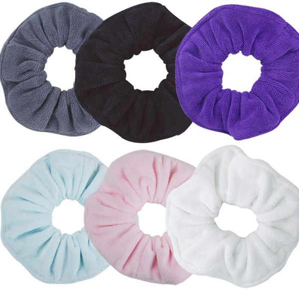 

absorbent plush hair band microfiber headband multicolor ring shower cap caps