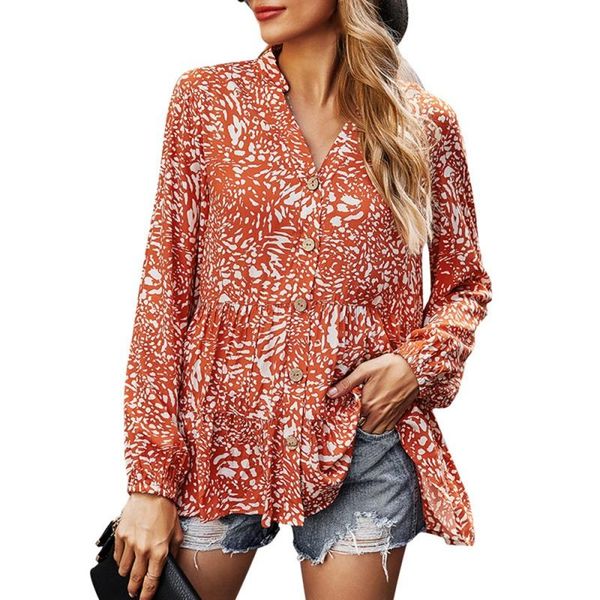 

women's t-shirt women tunic long sleeve v-neck for parties dates vacations daily autumn winter patchwork clothes, White