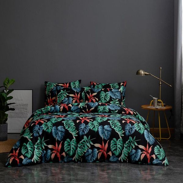

bedding sets leaves twin  king size bag with pillowcase 2/3 pcs