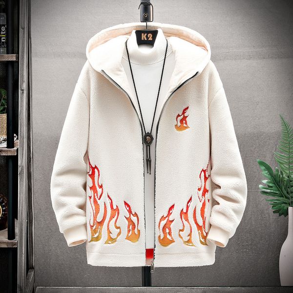 

order korean fashion loose casual cashmere men's warm cotton et, Black
