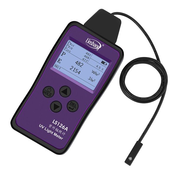 LS126A UV Light Meter Medidor de Irradiação Ultravioleta para UVA LED Luz intensidade da fonte e energia 365NM 375NM 385NM 395NM 405NM