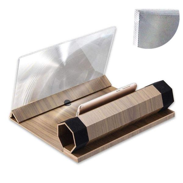 

cell phone mounts & holders 12inch hd screen magnifier wood grain foldable for watching movie videos jr deals