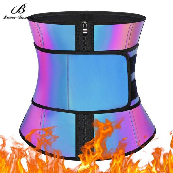 

women's shapers lover beauty neoprene sauna sweat waist trainer corset reflctive belt women weight loss compression trimmer workout fit, Black;white