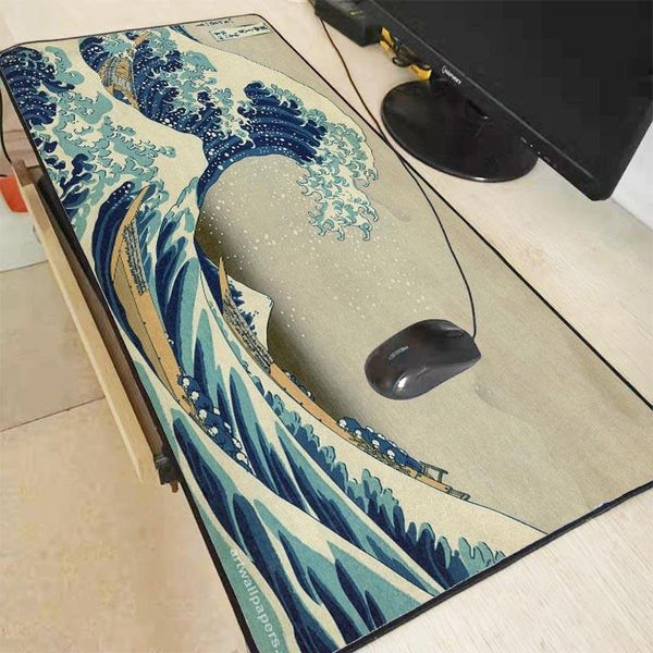 

mouse pads & wrist rests xgz japan great waves art speed locking edge large natural rubber pad waterproof game desk mousepad mat for csgo do
