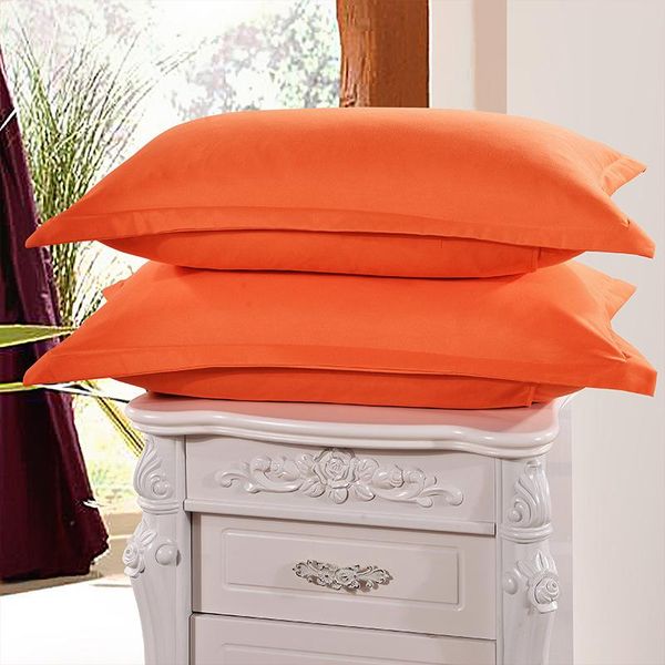 

pillow case 1 piece orange color 48cm*74cm brief style knitted pillowcases 100% polyester cases bedroom use 50