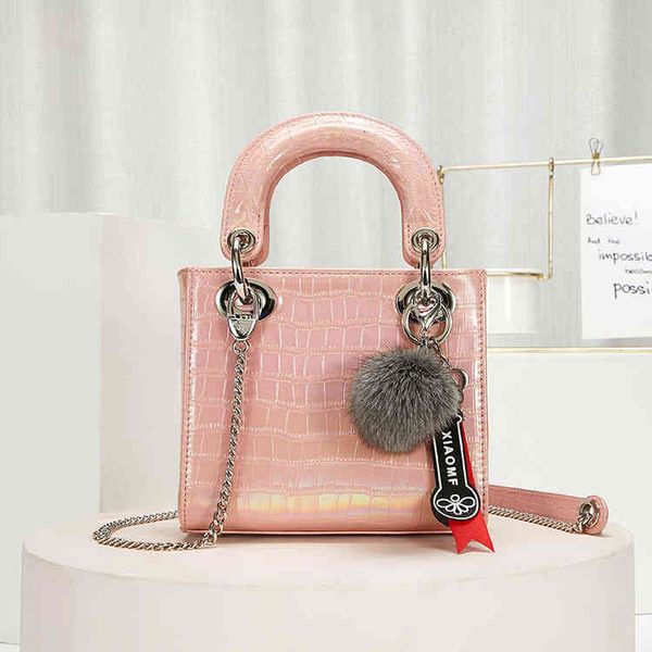 

alligator print head leather princess bag mini fashion square handbag women's one shoulder chain bag