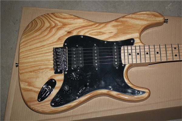 

6 strings natural electric guitar with ash body,rosewood fretboard