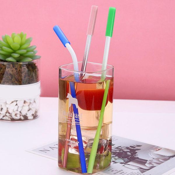 

drinking straws eco friendly reusable straw stainless steel useful set with cleaning brush bag bar accessories wholesale