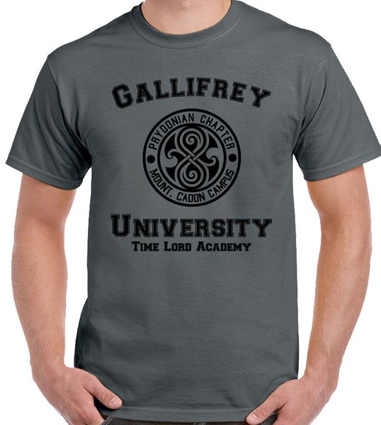 

GALLIFREY UNIVERSITY T-SHIRT Mens Doctor Who Unisex Top Tardis Tee, White;black