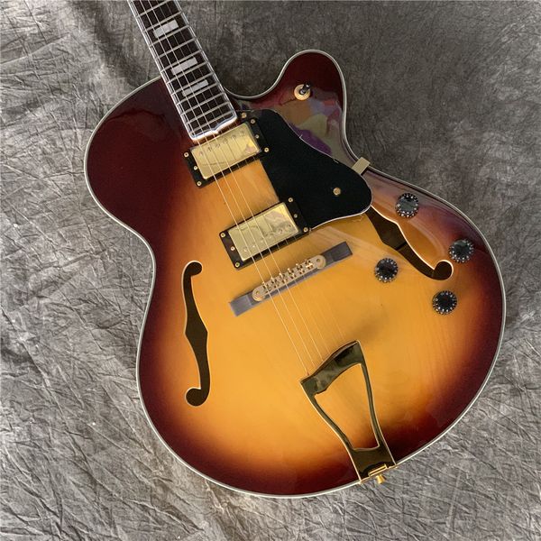 

new arrival g custom l-5 jazz guitar ces archsemi hollow electric guitar in stock