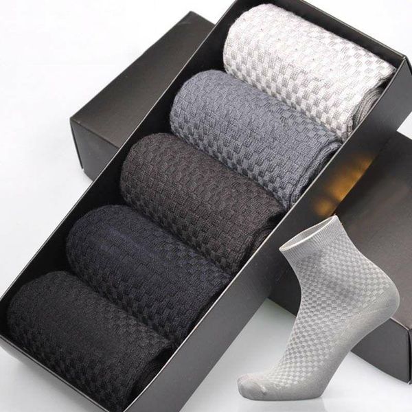 Männer Socken Hohe Qualität Männer Bambus Faser Atmungsaktive Kompression Lange Business Casual Männlich Große Größe 38-45 Großhandel