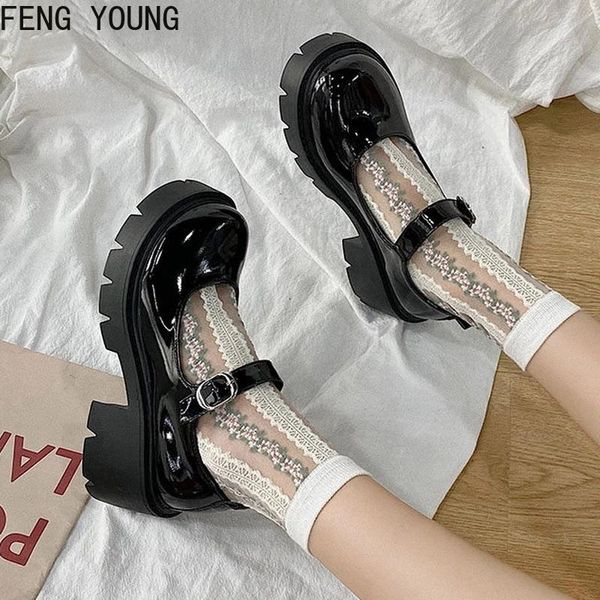 

dress shoes wholesale heel model mary jane women's japanese high heels platform harajuku retro lolita, Black