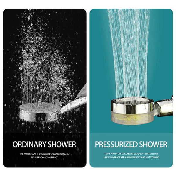 

bath accessory set bathroom 3-function spa shower head abs with switch button water save handheld high pressure anion filte