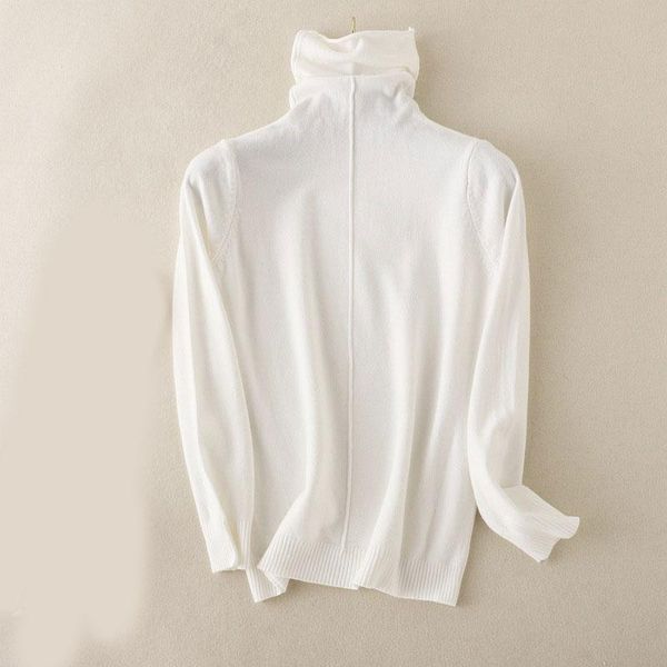 

women's sweaters solid women turtleneck autumn winter korean slim pullover basic casual soft knit sweater warm jumper, White;black