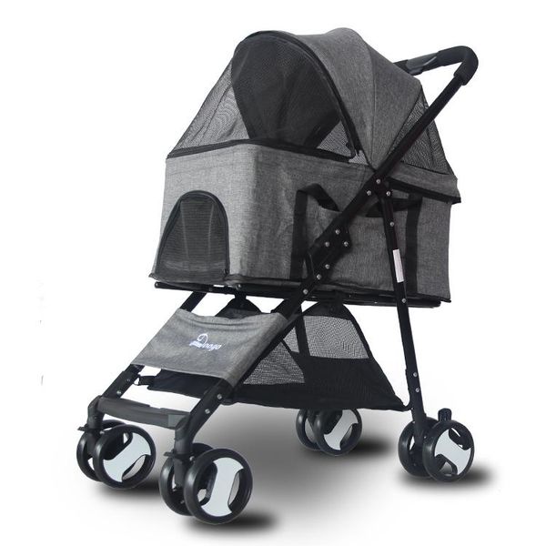 

dog car seat covers pet stroller cat foldable light separate four-wheeled small and medium dogs