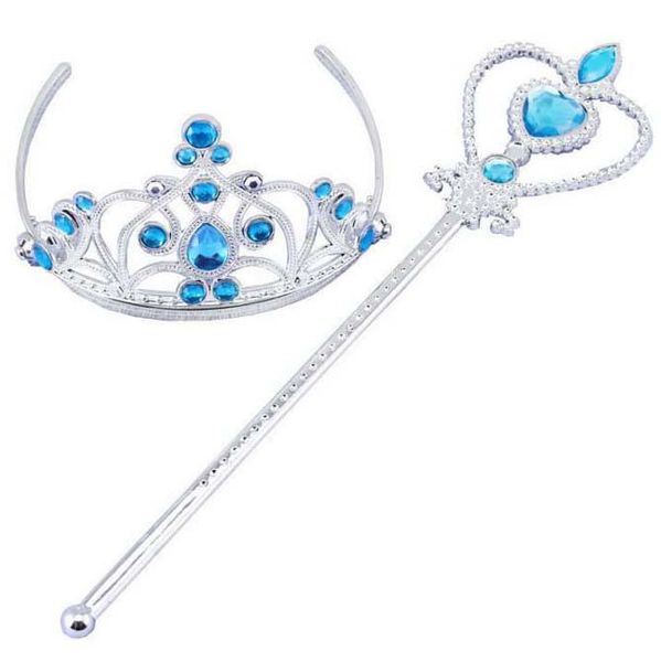 

hair clips & barrettes aisha crown princess children's jewelry ribbons wand set, Golden;silver