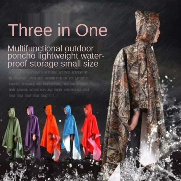 

raincoats 3 in 1 outdoor military waterproof raincoat rain coat men women awning from the motorcycle poncho picnic mat