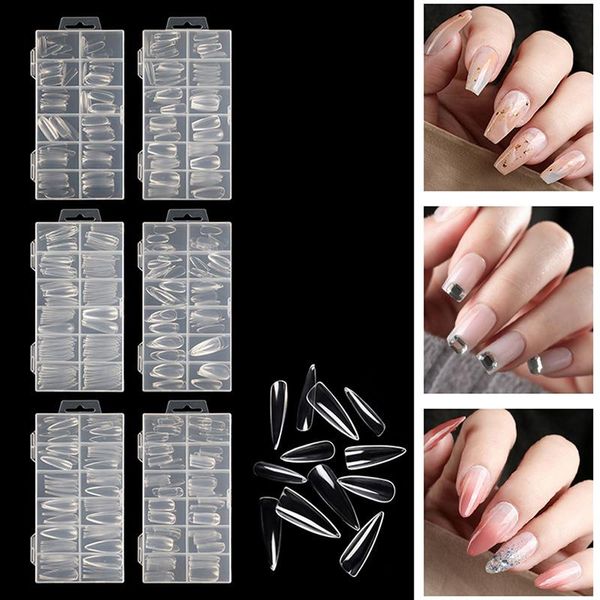 

false nails wholesale 120pcs full cover quick building mold tips nail dual forms finger extension art uv builder easy find tools, Red;gold