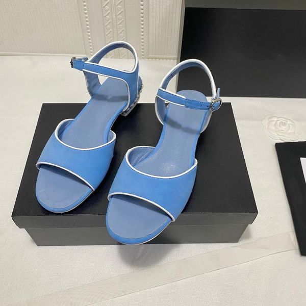 

sandals summer open toe ankle strap flats shoes women, Black