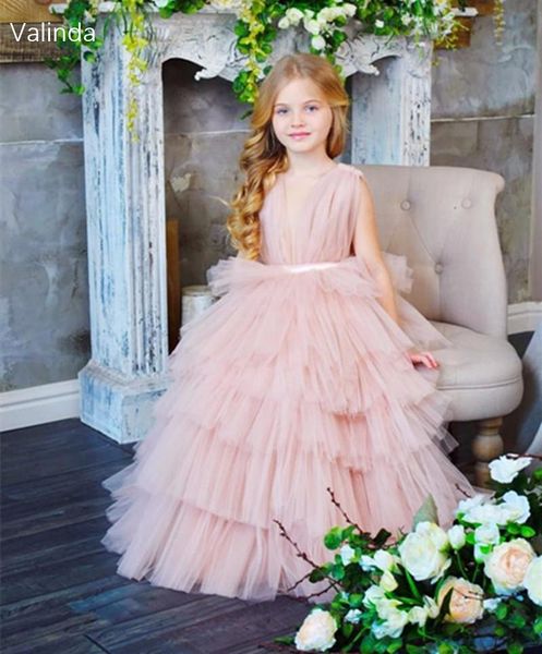 

girl's dresses tiered tulle for girls birthday party formal occasion dress kids couture attire, Red;yellow